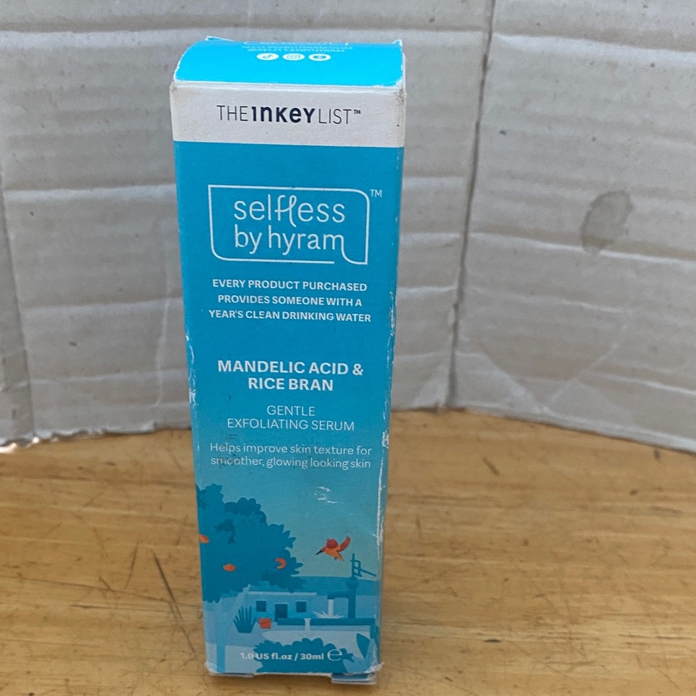 Mandelic Acid & Rice Bran Exfoliating Serum 1 oz by selfless by hyram
